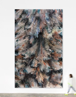 Márta Kucsora painting installation detail